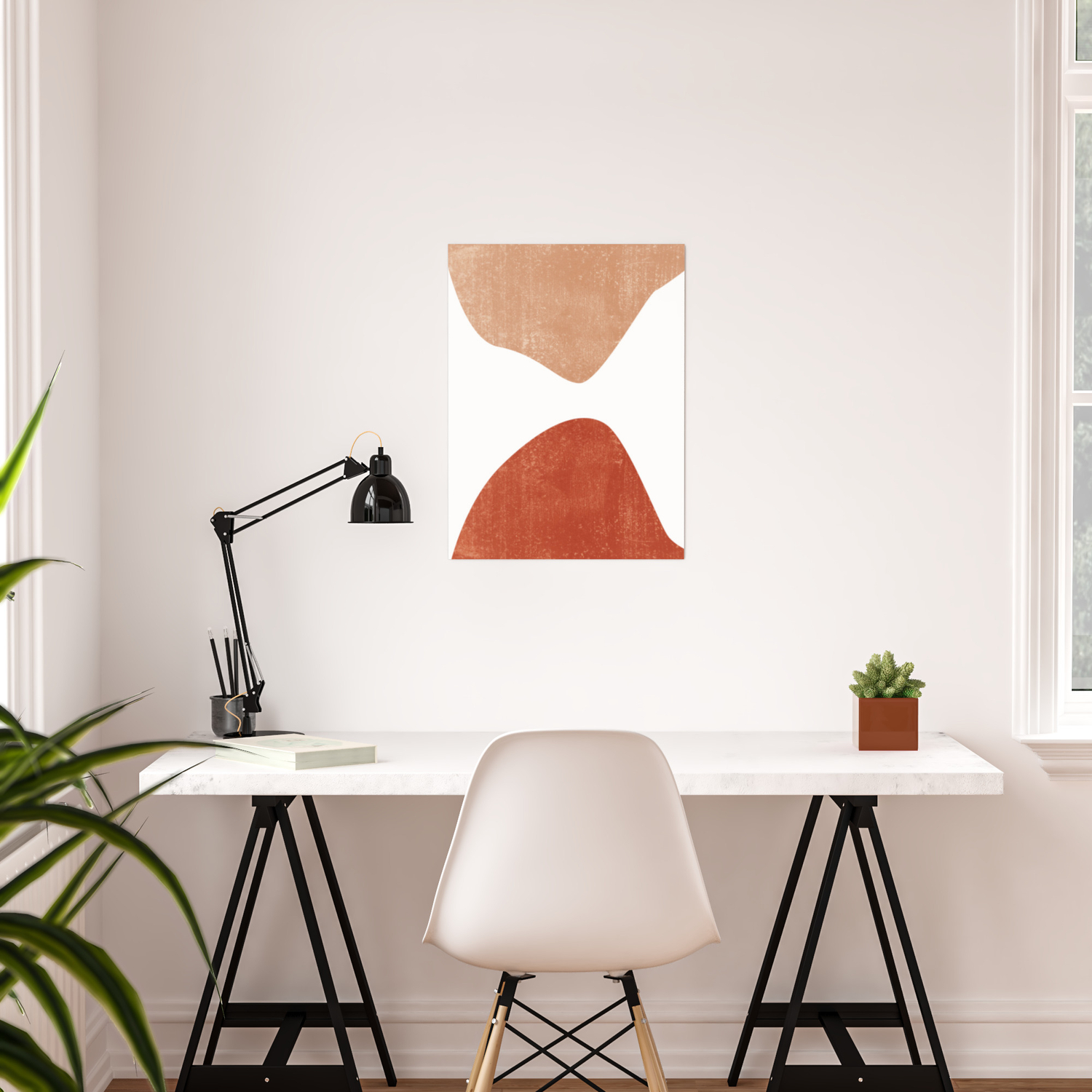 Terracotta Art Print 7 Terracotta Abstract Modern Minimal