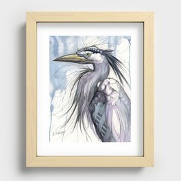 The Heron Recessed Framed Print