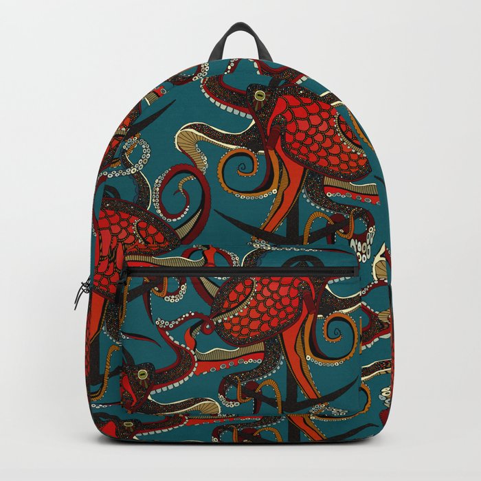 octopus ink teal Backpack