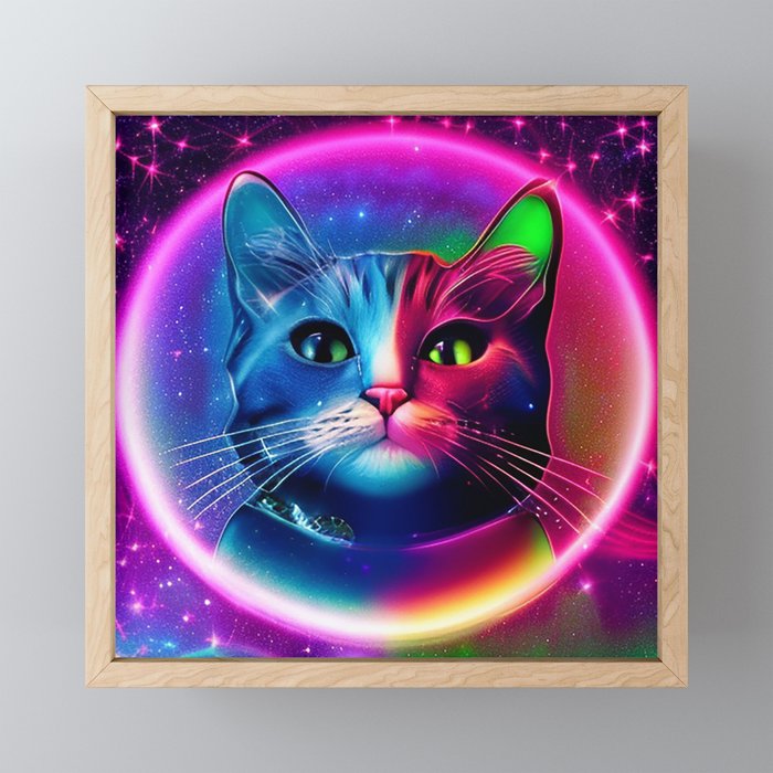 Spirit Cat #3 Framed Mini Art Print