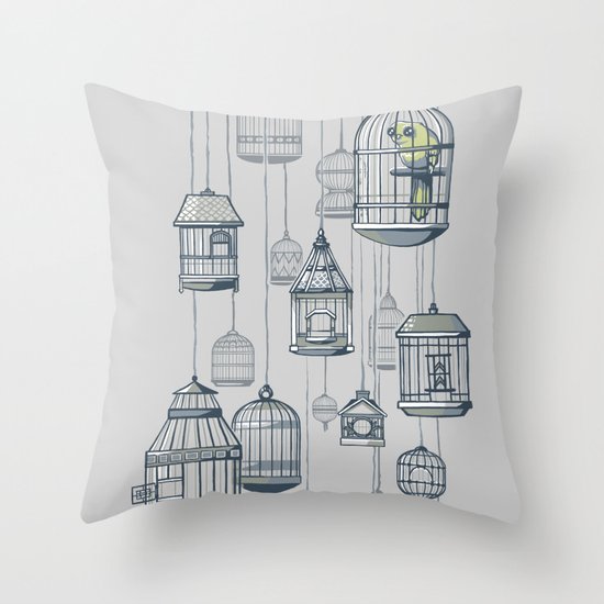 Last Bird in the Shop Throw Pillow