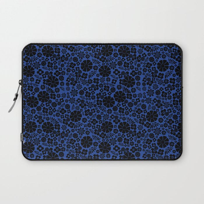 Mel's ditsy blossom - gothic midnight blue Laptop Sleeve