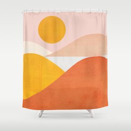 Abstraction_Mountains Shower Curtain