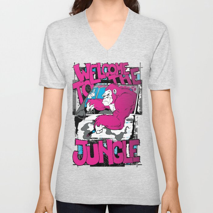 Welcome To The Jungle V Neck T Shirt