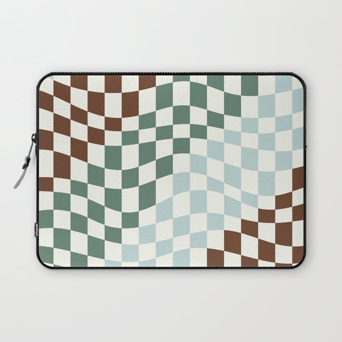 Earth tone colors checked Laptop Sleeve