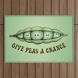 Give peas a chance Outdoor Rug