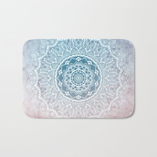 VINTAGE SPRING LACE MANDALA Bath Mat
