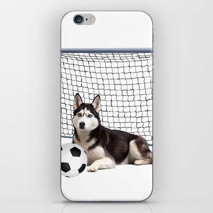 Husky Dog - Soccer Goal Sports  iPhone Skin