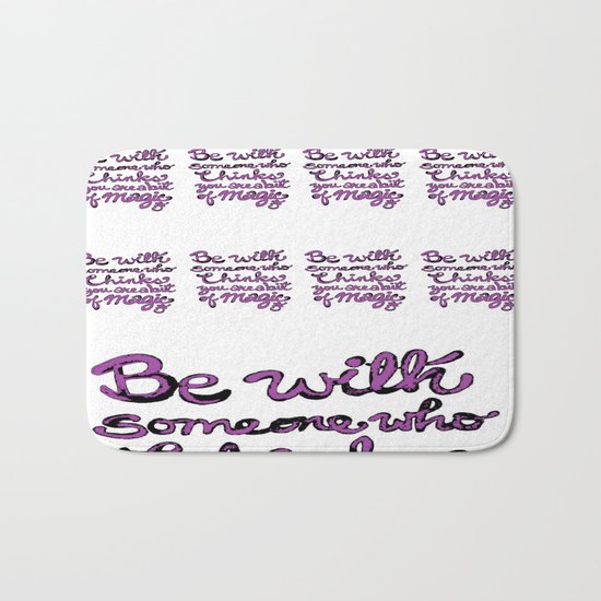 Be With Someone Purple! Bath Mat