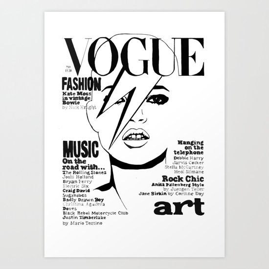 Kate Moss / David Bowie Art Print