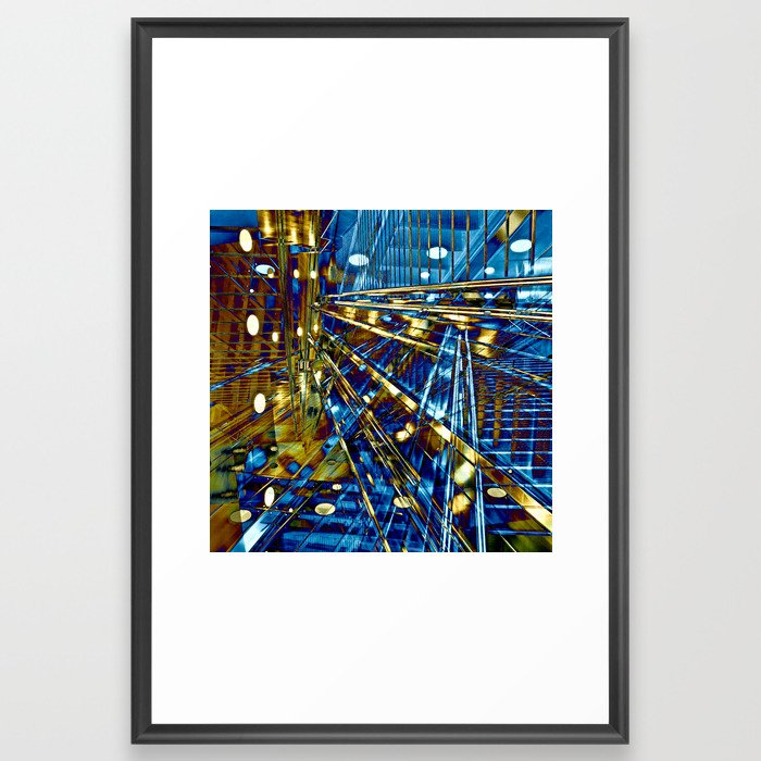 Blue Lines of Berlin Framed Art Print