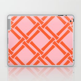 Classic Bamboo Trellis Pattern 563 Orange and Pink Laptop Skin
