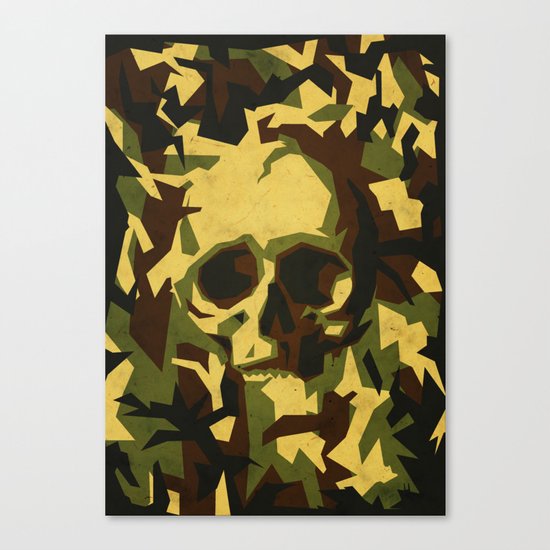 Camouflage skull Canvas Print