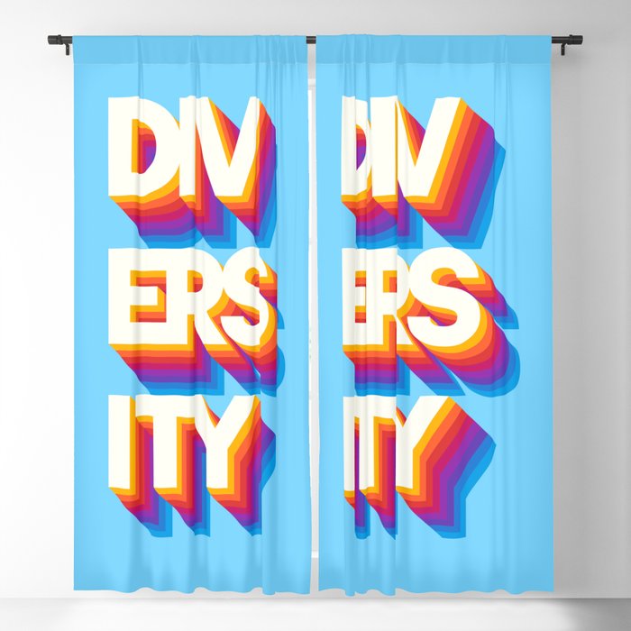 Diversity Retro Rainbow Blackout Curtain