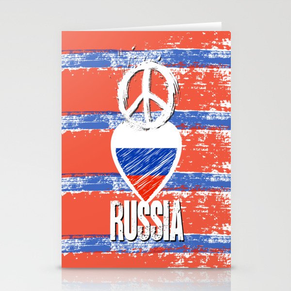 Peace, Love, Russia Stationery Cards