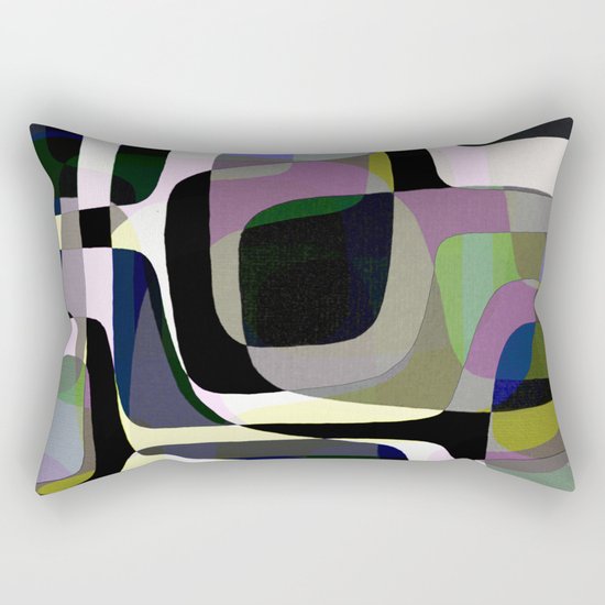 Mid Century Abstract 2 Rectangular Pillow