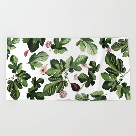 Figs White Beach Towel