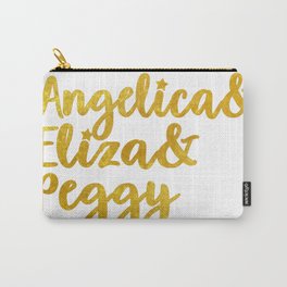 Schuyler Sisters gold script Carry-All Pouch