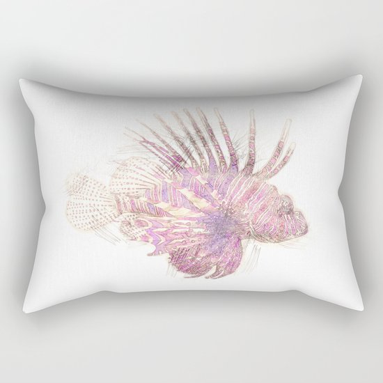 Lets draw a Lionfish Rectangular Pillow