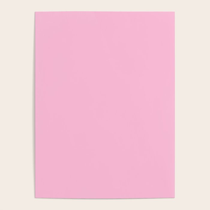 From The Crayon Box Cotton Candy Pink Pastel Pink Solid Color Poster By Simplysolids Society6
