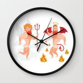 Angel and Devil Wall Clock