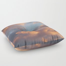 Peach Clouds Floor Pillow