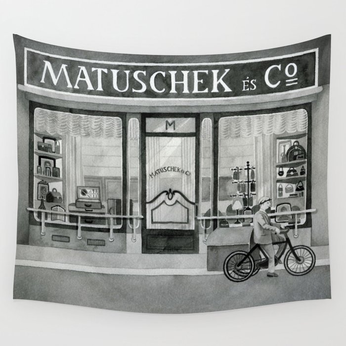 Tapestry in corner store