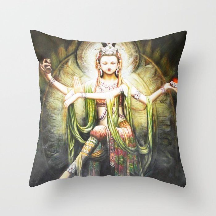 Hindu Durga 2 Throw Pillow