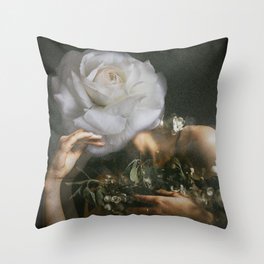 Rosy Disposition Throw Pillow