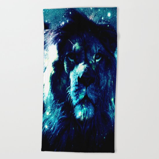 Galaxy Lion Beach Towel