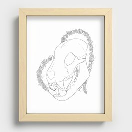 Leo Skull - Ink Recessed Framed Print
