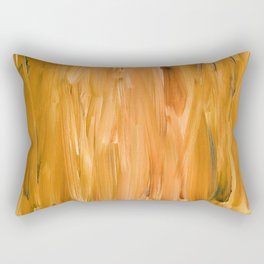 Burnt Orange Brush Strokes Rectangular Pillow