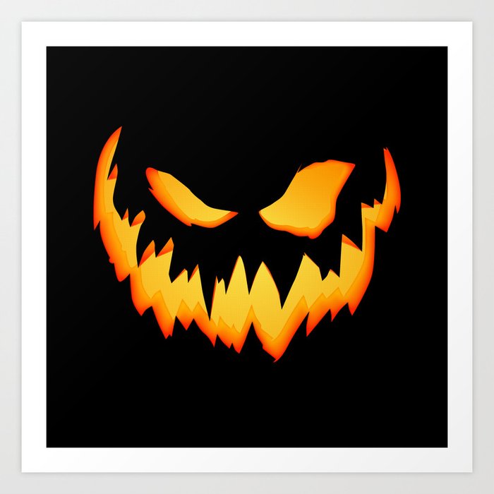 Evil Pumpkin Art Print Art Print