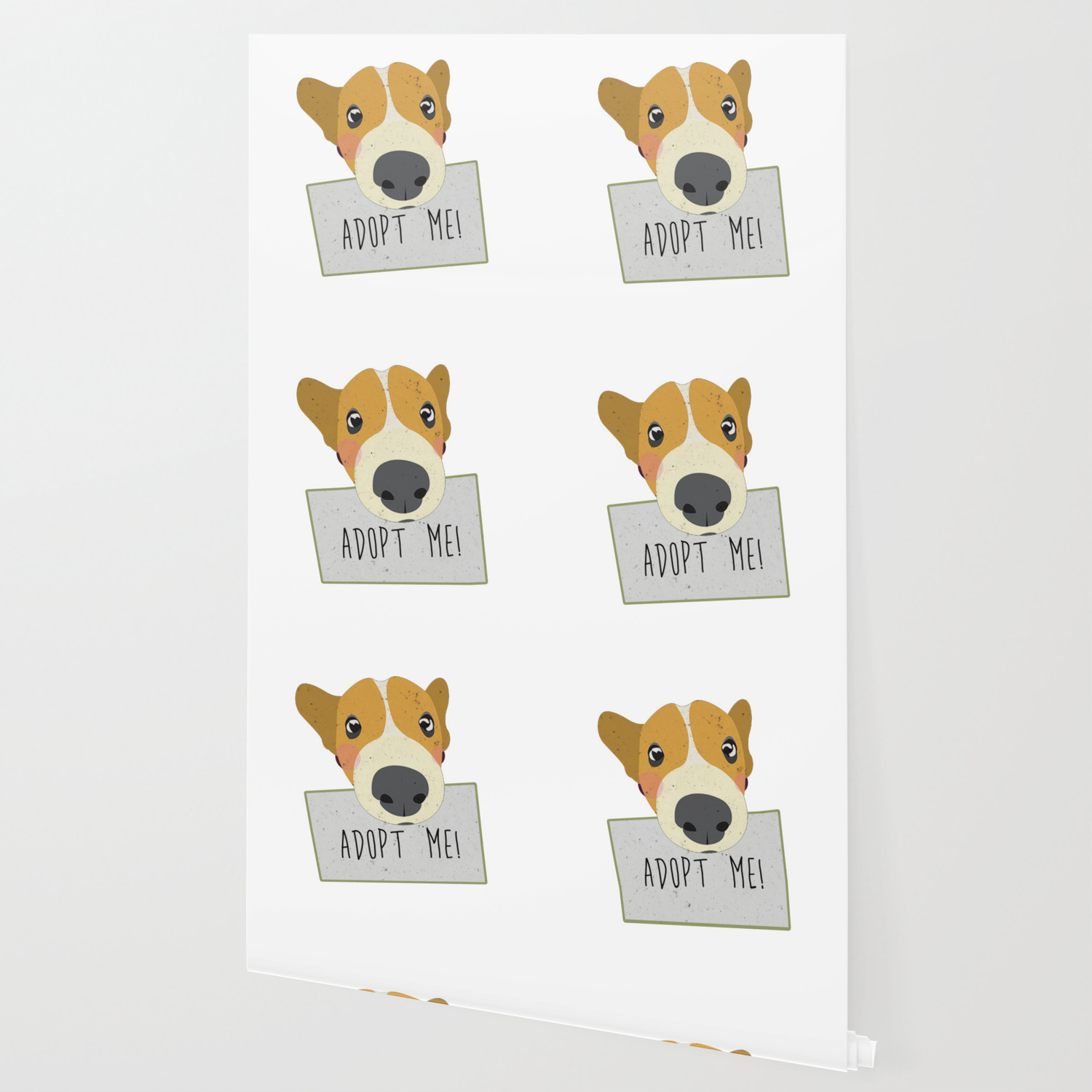 Adopt A Shelter Dog Puppy Face Holding Adopt Me Sign Art Wallpaper By Wordvinemedia Society6