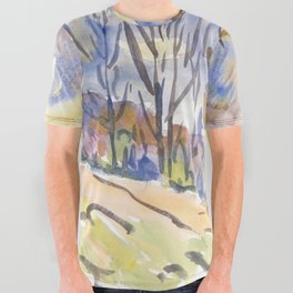 Watercolor No. 63, Road All Over Graphic Tee