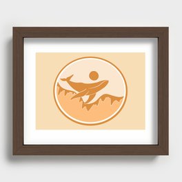 Whale Artwork  Recessed Framed Print