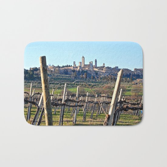 Tuscany's Town of Fine Towers Bath Mat