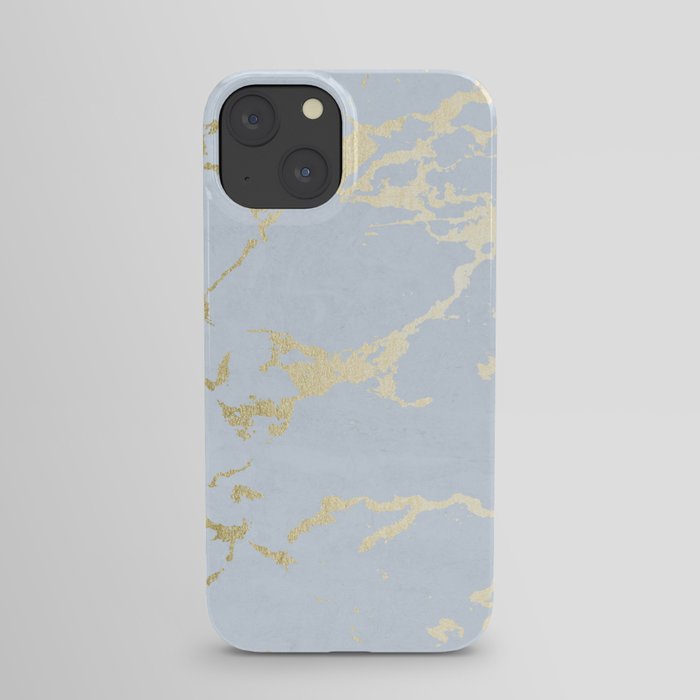 Kintsugi Ceramic Gold on Sky Blue iPhone Case