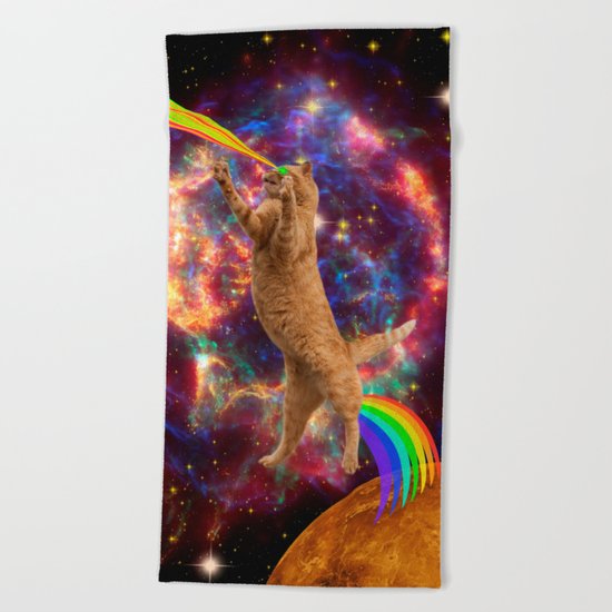 CAT SPACE Beach Towel