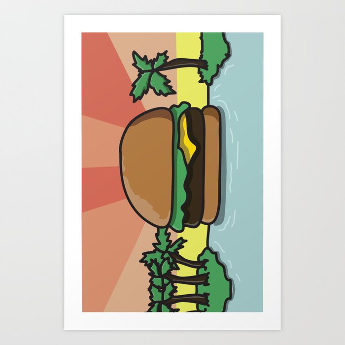 Burger Paradise Art Print