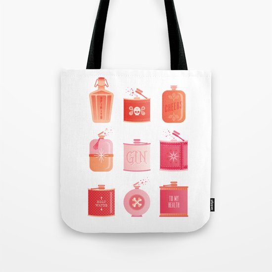 Flask Collection – Pink/Peach Ombré Palette Tote Bag