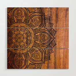 Mandala on Wood Wood Wall Art