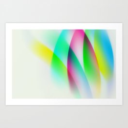 Floral Spray Art Print | Green, Gradient, Paint, Abstract, Mesh, Leaves, Graphicdesign, Pink, Colorful, Floral 