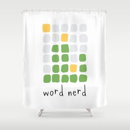 Word Nerd Shower Curtain