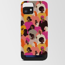 Female diverse faces pink iPhone Card Case