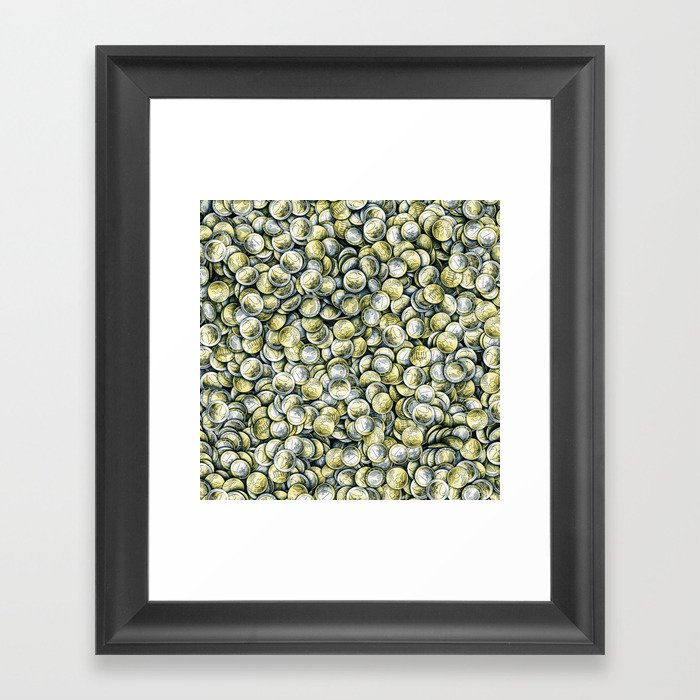 Euro coins / Show me the money Framed Art Print