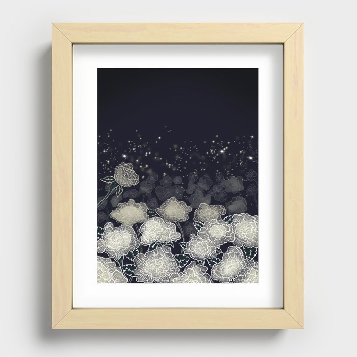 Moon Flower Recessed Framed Print