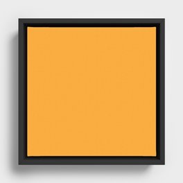 Pumpkin Guts Orange Framed Canvas