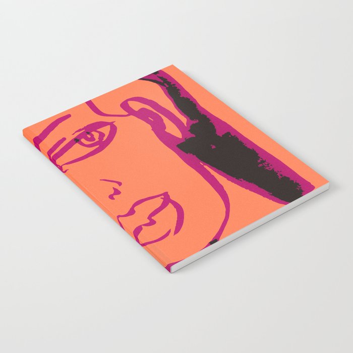 Orange twinkle woman Notebook
