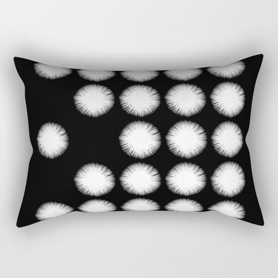 White Fuzz (Abstract, black and white minimalism) Rectangular Pillow